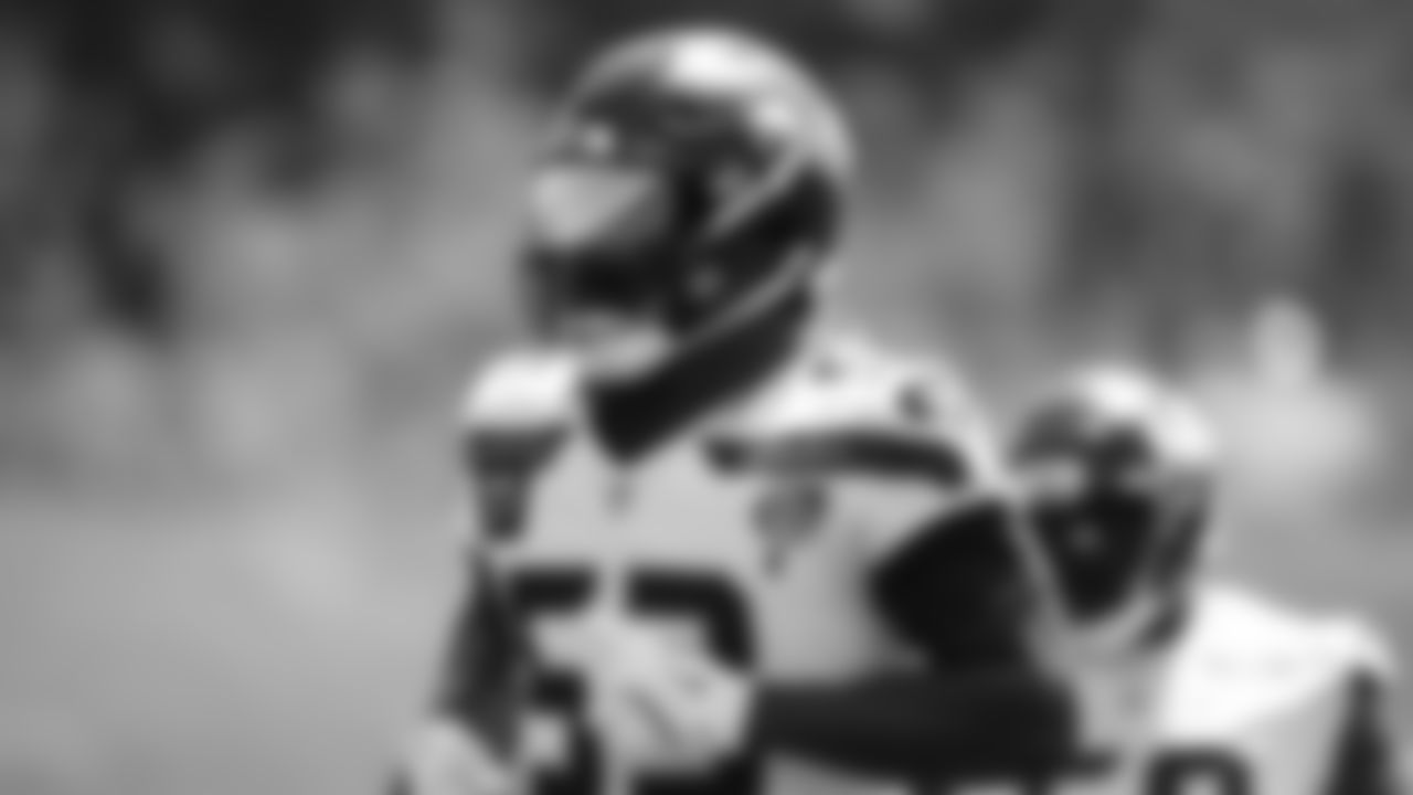 Seahawks linebacker Boye Mafe (53) participated in a workout on day four of OTAs on Monday, June 2, 2025 at the Virginia Mason Athletic Center.