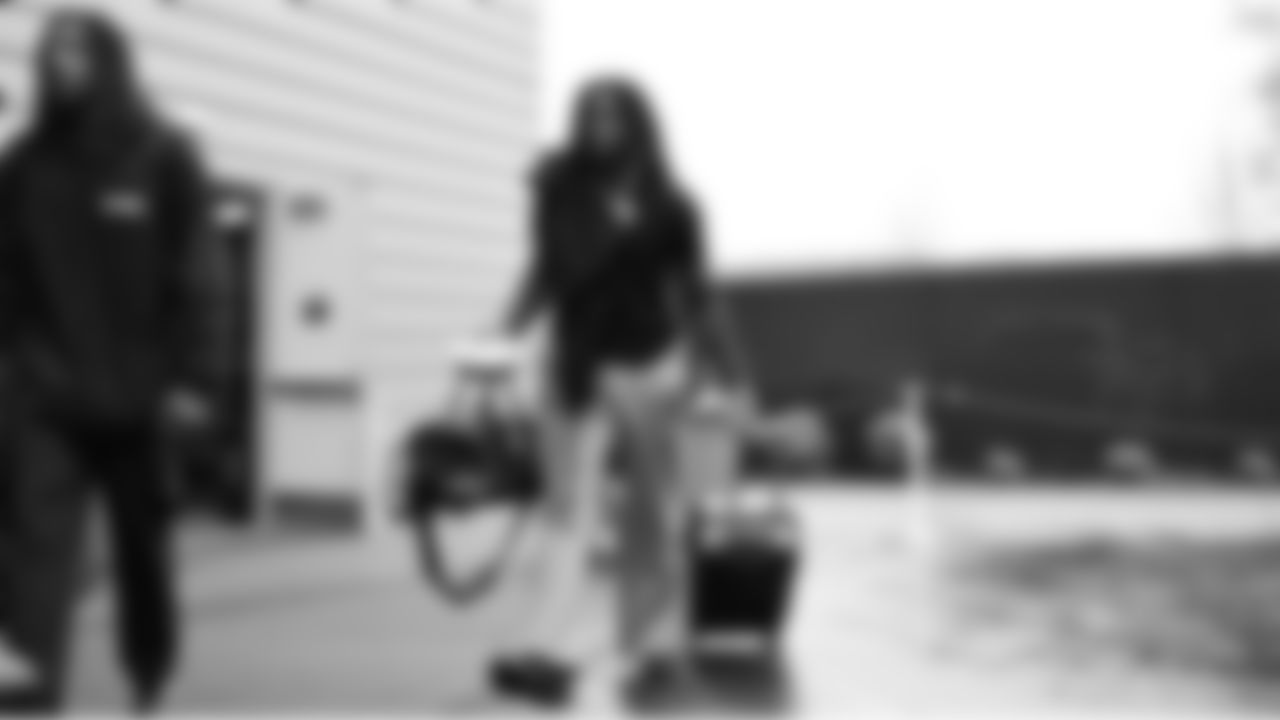 Seahawks linebacker Tyrice Knight (48) departed the Virginia Mason Athletic Center on Saturday, November 15, 2025 for the Week 11 trip to Los Angeles.