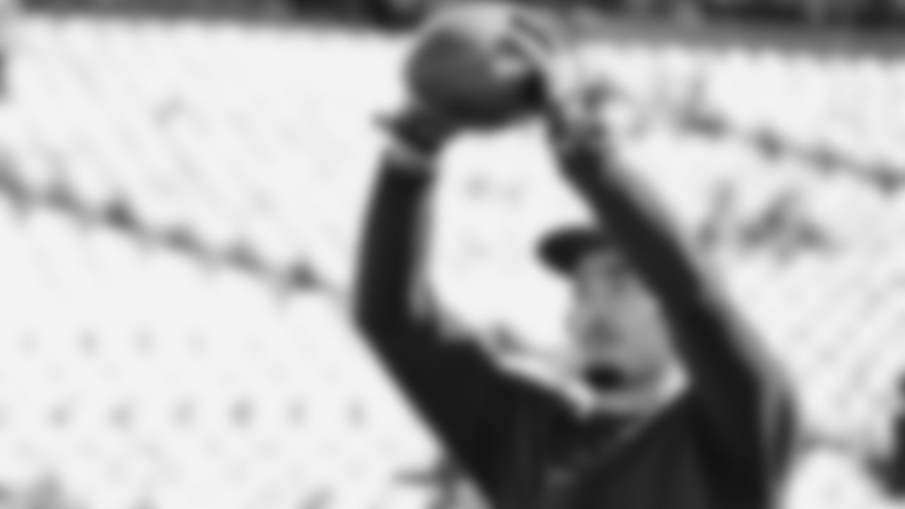 The Seahawks warm up ahead of Super Bowl LX vs. the Patriots at Levi's Stadium on Sunday, February 8, 2026.