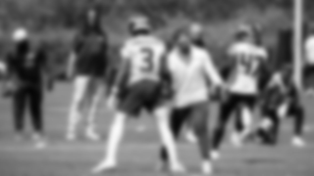 Seahawks safety Nick Emmanwori (3) participated in a workout on day one of OTAs on Tuesday, May 27, 2025 at the Virginia Mason Athletic Center.