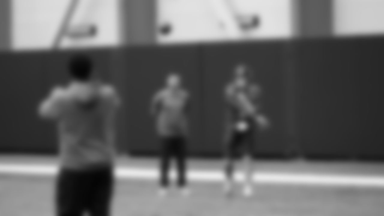 Seahawks quarterback Drew Lock (2) practiced on Thursday, November 13, 2025 at the Virginia Mason Athletic Center.