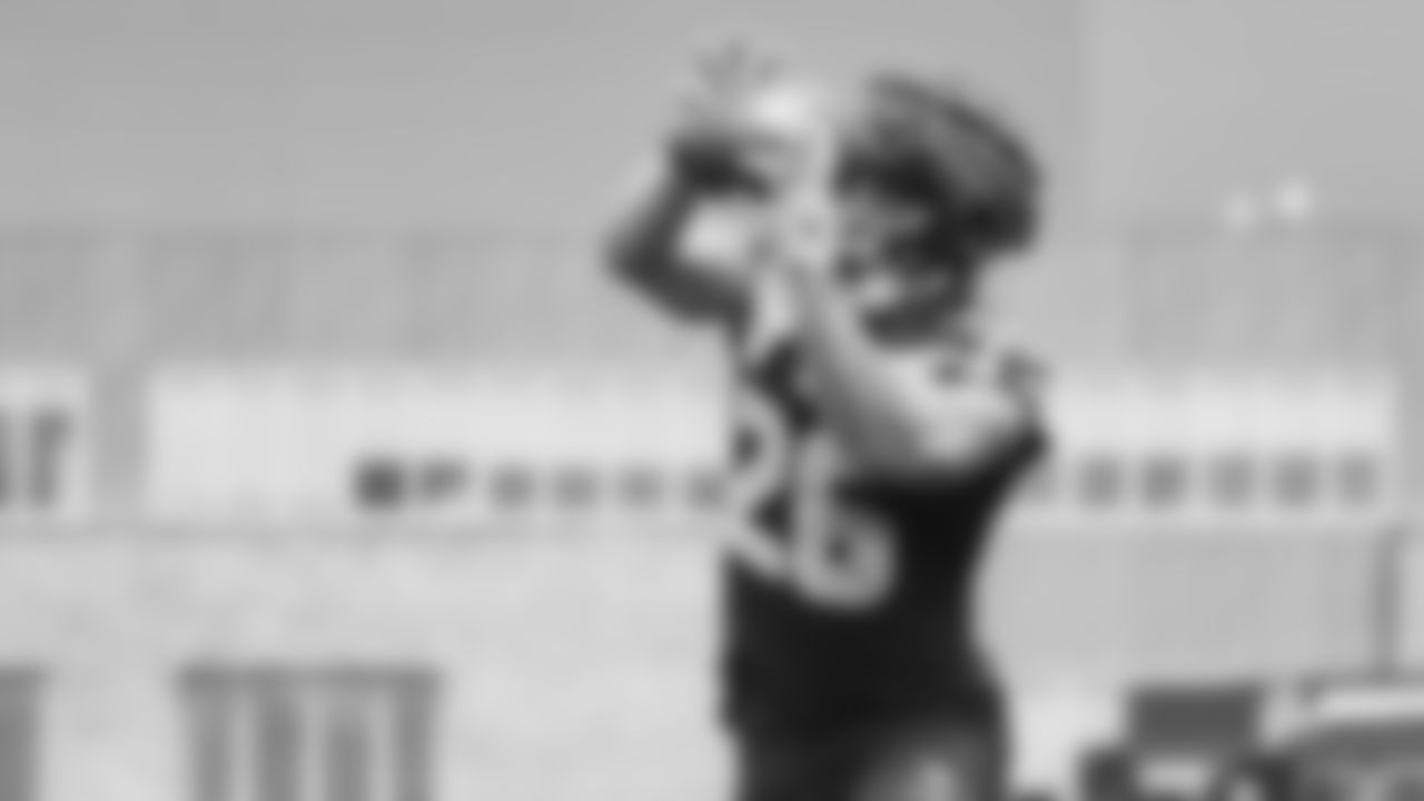 Seahawks running back Zach Charbonnet (26) practiced on day three of training camp on July 25, 2025 at the Virginia Mason Athletic Center.