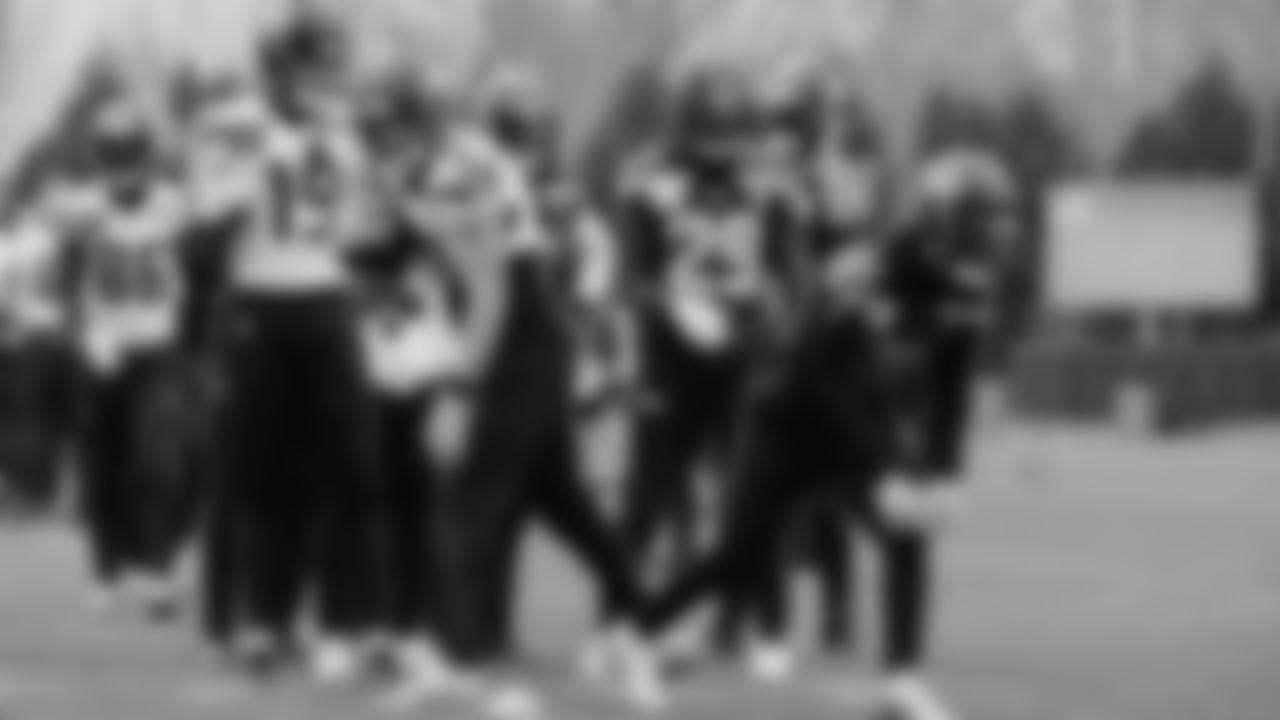 Seahawks wide receiver Cooper Kupp (10) and cornerback Devon Witherspoon (21) practiced on Wednesday, December 24, 2025 at the Virginia Mason Athletic Center.