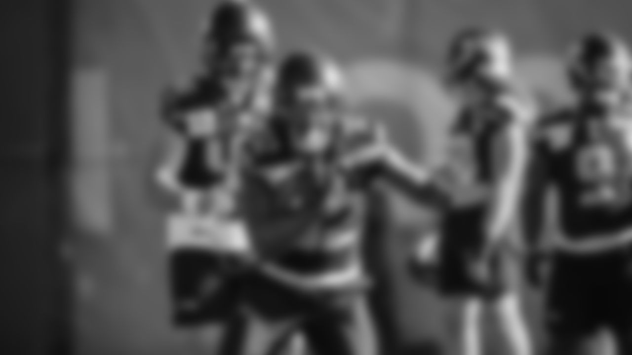 Seahawks running back Velus Jones Jr. (32) practiced on February 5, 2026 in San Jose, California.