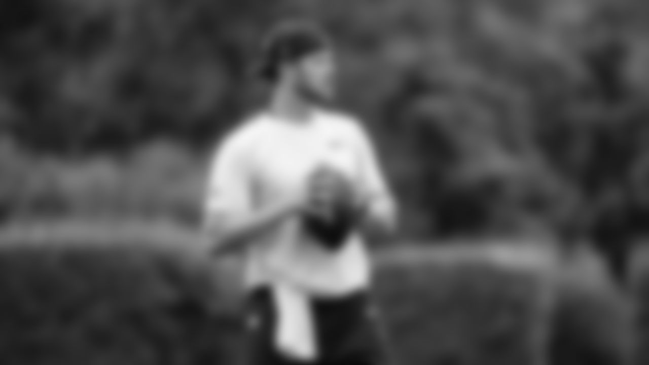 Seahawks quarterback Sam Darnold (14) participated in a workout on May 13, 2025 at the Virginia Mason Athletic Center.