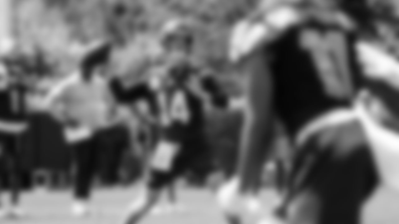 Seahawks quarterback Sam Darnold (14) participated in a workout on day four of OTAs on Monday, June 2, 2025 at the Virginia Mason Athletic Center.