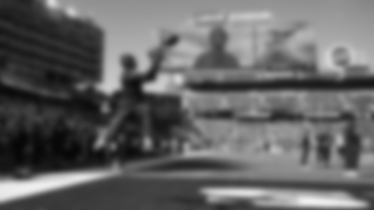 The Seahawks warm up ahead of Super Bowl LX vs. the Patriots at Levi's Stadium on Sunday, February 8, 2026.