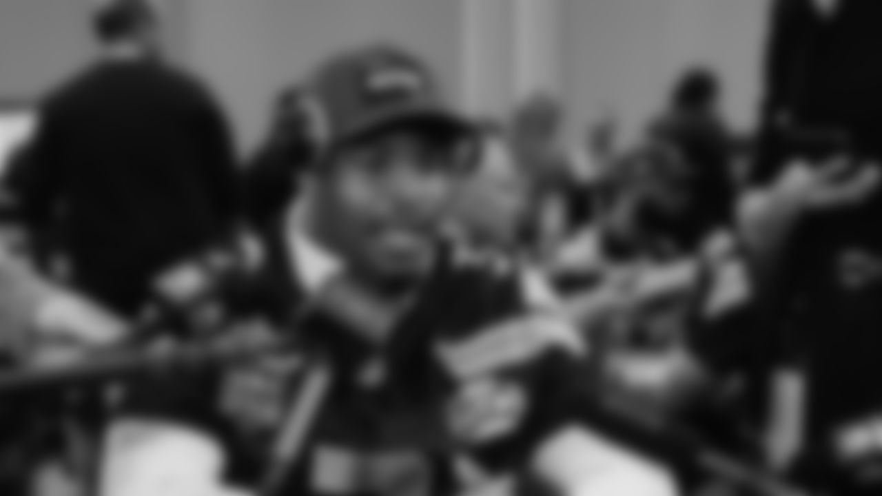 Seahawks safety Nick Emmanwori (3) at day two of press conference Media Availability on February 4, 2026.