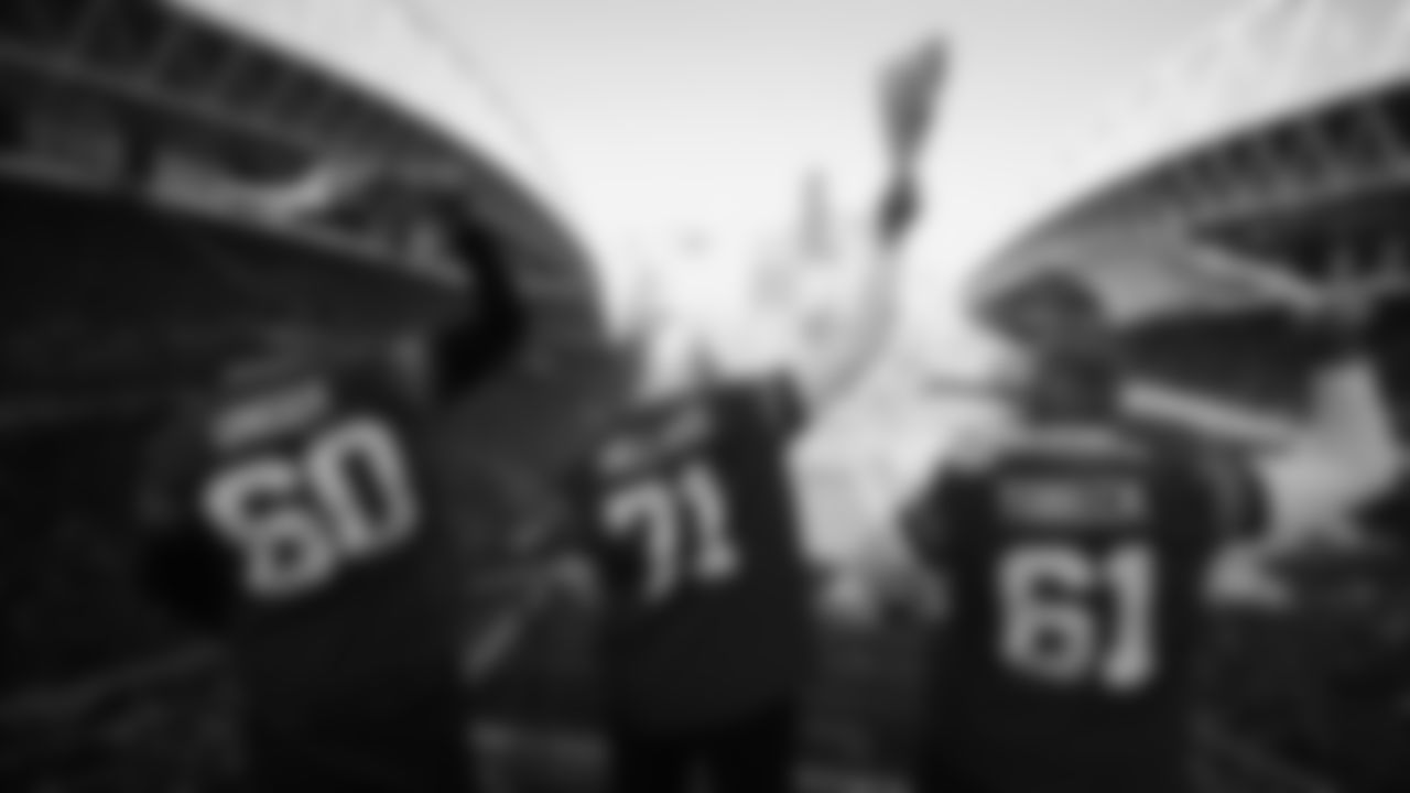 Seahawks Legends Bryan Millard, Robbie Tobeck & Max Unger raised the 12 Flag for the Seahawks' Week 13 matchup against the Vikings at Lumen Field.