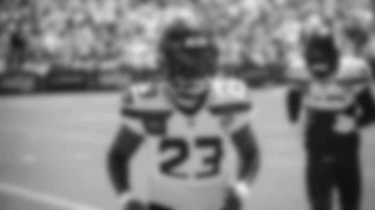 Seahawks safety D'Anthony Bell (23) practiced on day five of training camp on July 28, 2025 at the Virginia Mason Athletic Center.
