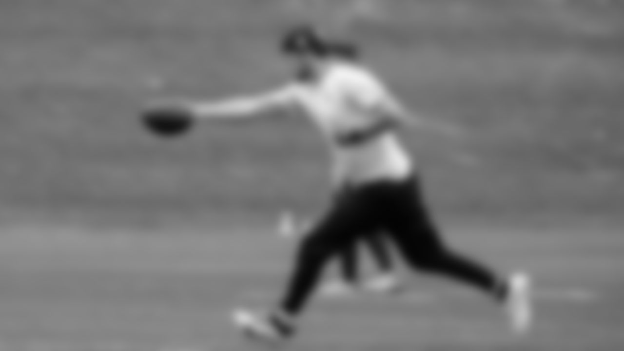 Seahawks quarterback Sam Darnold (14) participated in a workout on May 13, 2025 at the Virginia Mason Athletic Center.