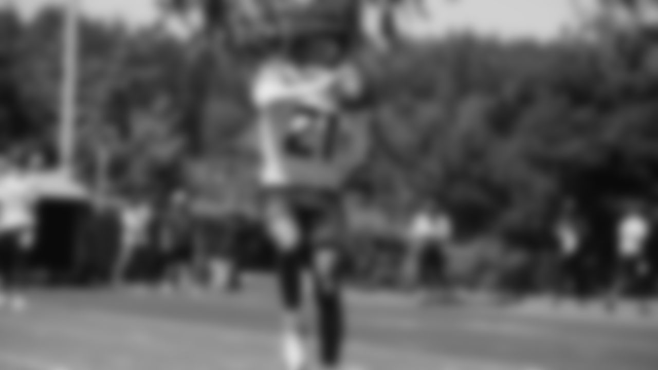 Seahawks cornerback Devon Witherspoon (21) practiced on day two of training camp on July 24, 2025 at the Virginia Mason Athletic Center.
