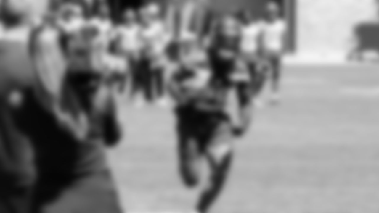 Seahawks running back Kenny McIntosh (25) participated in a workout on day three of OTAs on Friday, May 30, 2025 at the Virginia Mason Athletic Center.