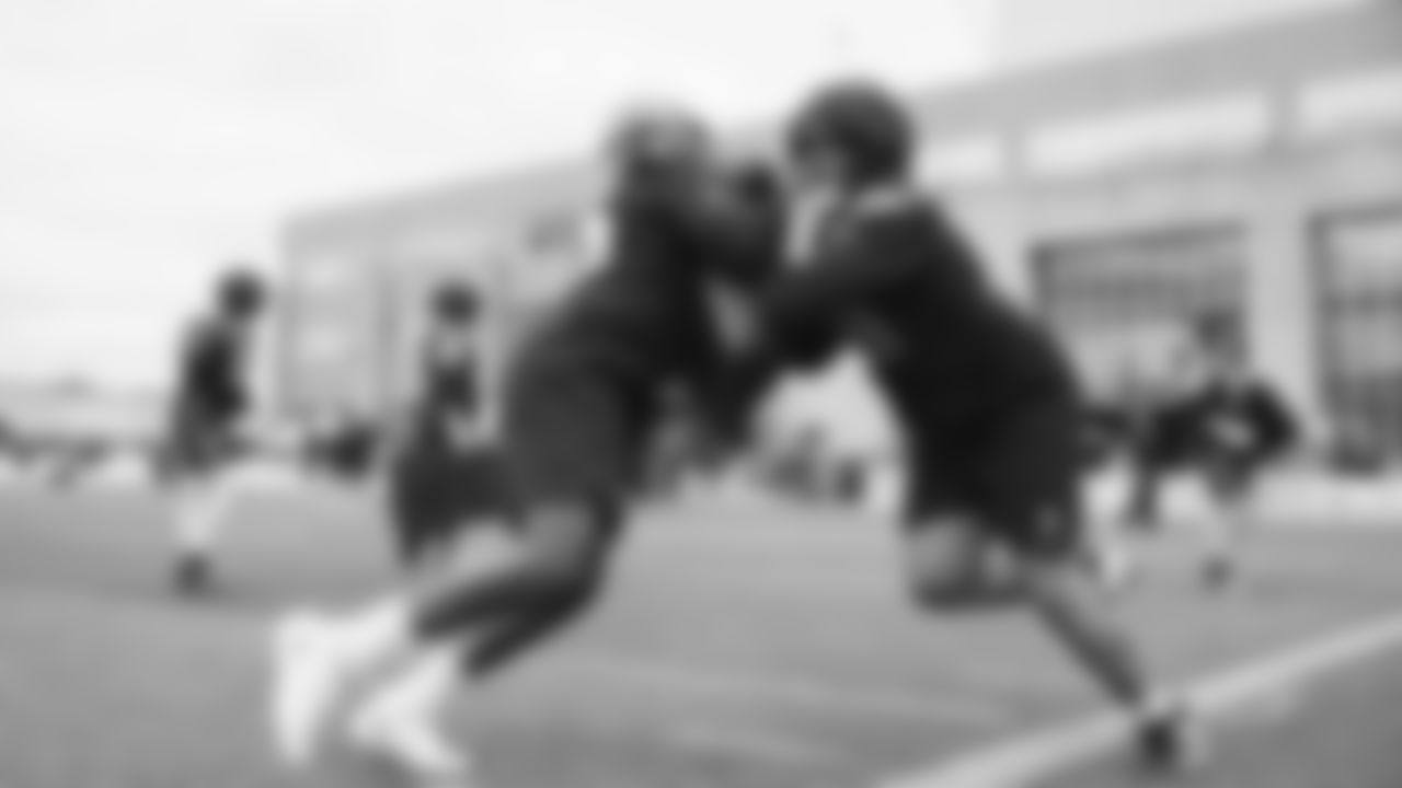 Seahawks tackle Amari Kight (79) practiced on day three of training camp on July 25, 2025 at the Virginia Mason Athletic Center.