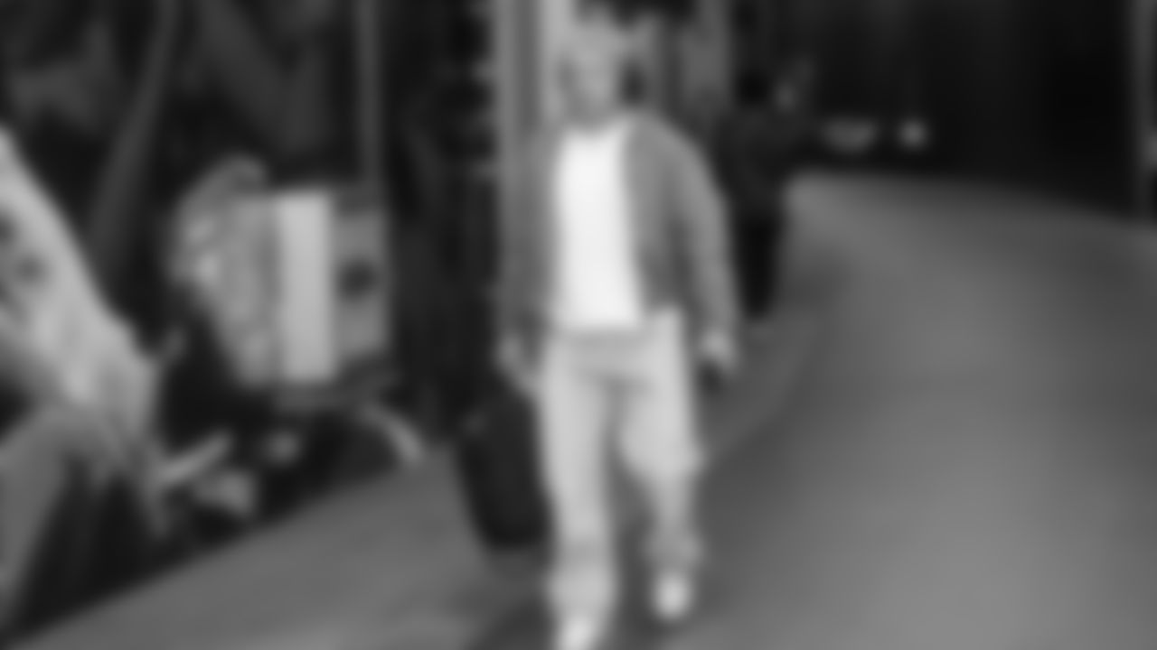 Seahawks linebacker Drake Thomas (42) arrived at Lumen Field for the Week 13 matchup vs. the Minnesota Vikings.