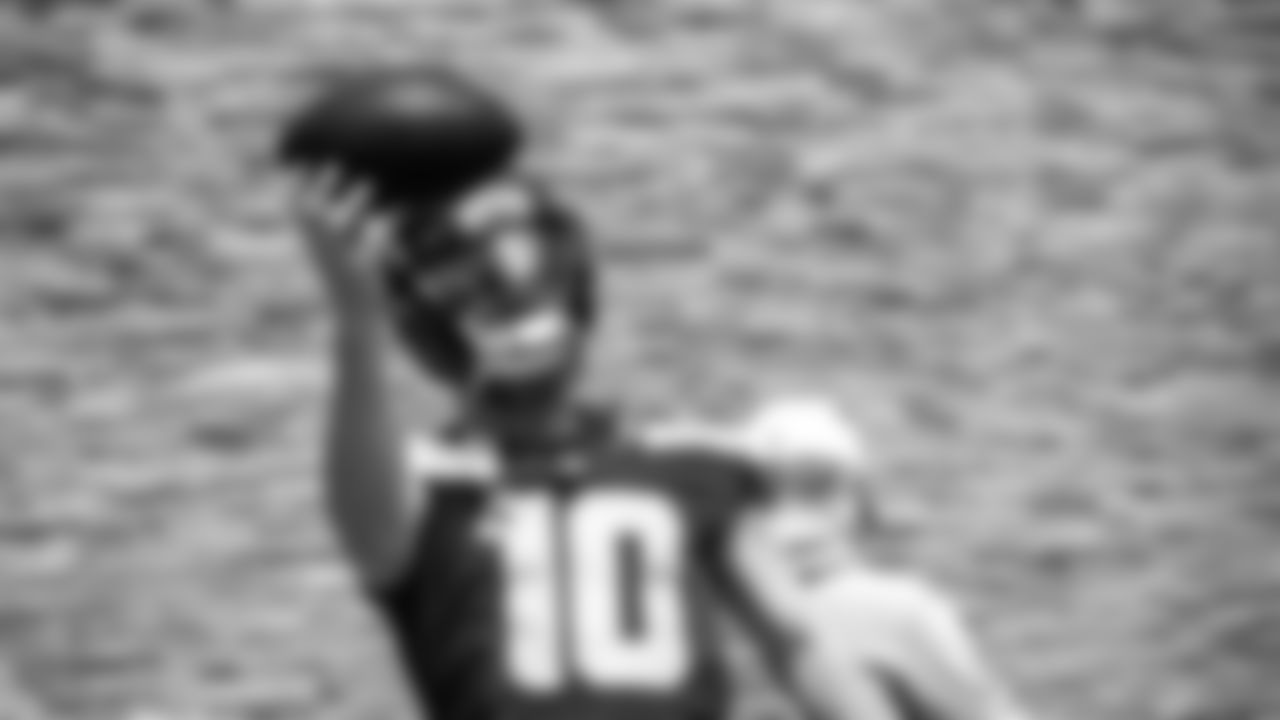 Seahawks wide receiver Cooper Kupp (10) participated in a workout on day two of OTAs on Thursday, May 29, 2025 at the Virginia Mason Athletic Center.