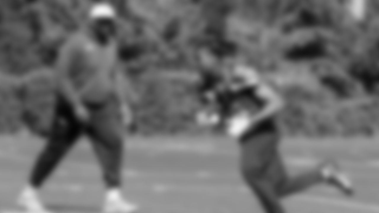 Seahawks wide receiver Ricky White III (86) participated in a workout on May 12, 2025 at the Virginia Mason Athletic Center.