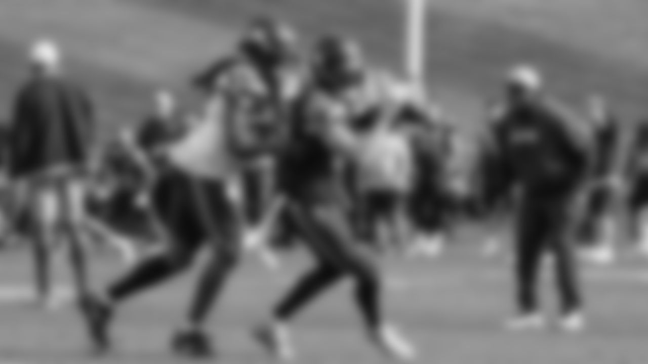 Seahawks wide receiver Cooper Kupp (10) and cornerback Shaquill Griffin (24) practiced on Thursday, October 16, 2025 at the Virginia Mason Athletic Center.
