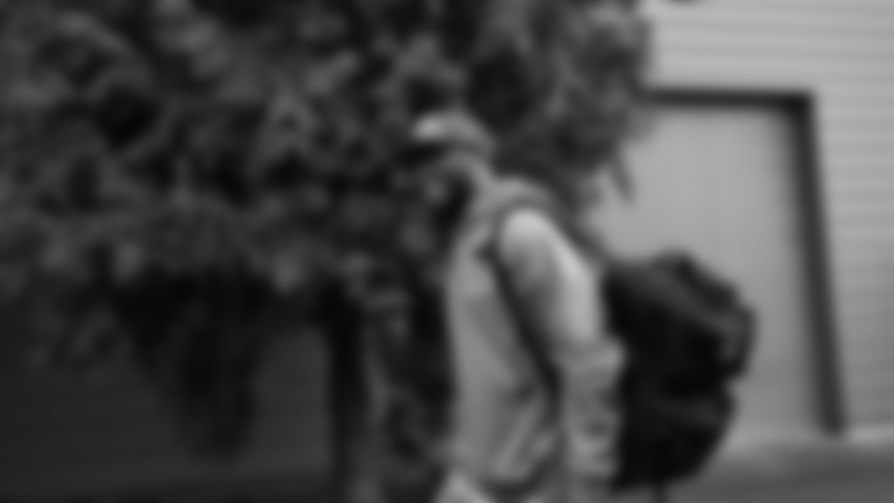 Seahawks quarterback Jalen Milroe (6) departed the Virginia Mason Athletic Center on Sunday, February 1, 2026.