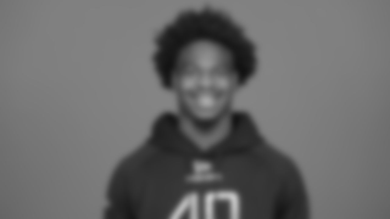 South Carolina defensive back Nick Emmanwori (DB40) poses for a portrait at the NFL football Combine on Wednesday, Feb. 26, 2025 in Indianapolis. (AJ Mast/AP Content Services for the NFL)