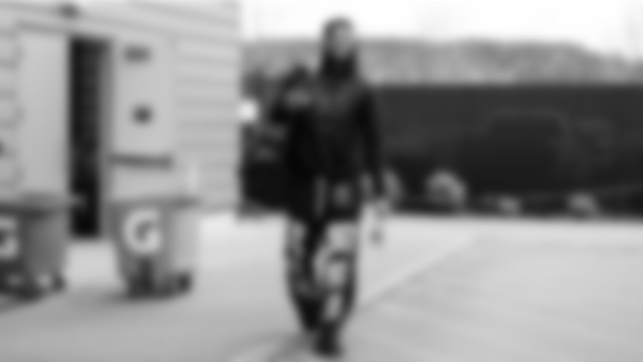 Seahawks wide receiver Brenden Rice (87) departed the Virginia Mason Athletic Center for the Week 12 trip to Nashville, Tennessee on Friday, November 21, 2025.