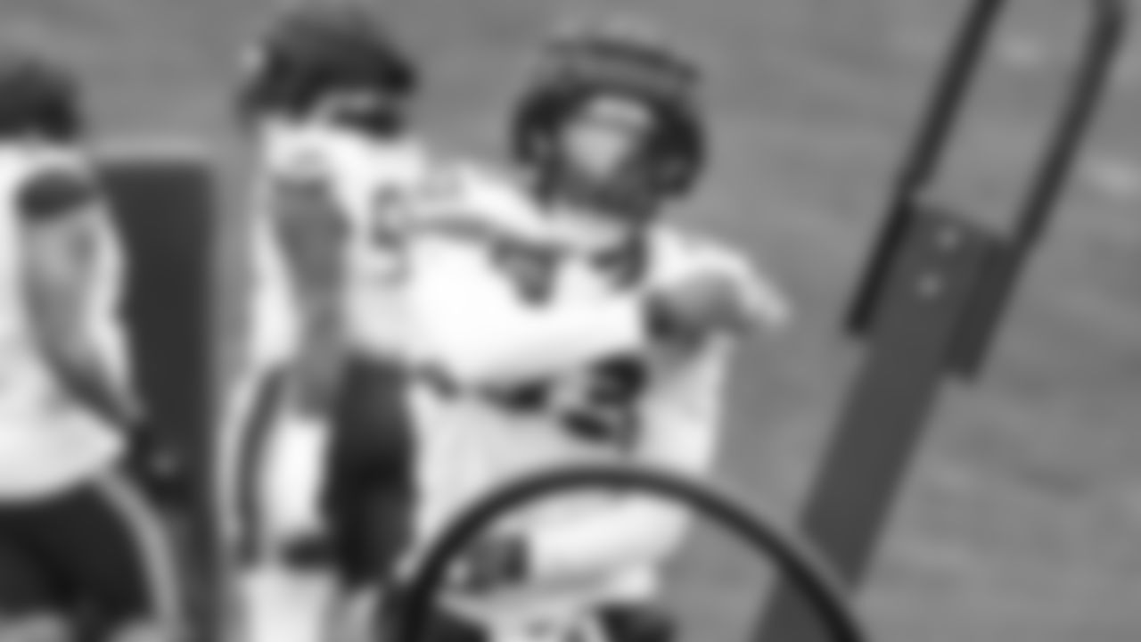 Seahawks linebacker Ernest Jones IV (13) practiced on Tuesday, January 13, 2026 at the Virginia Mason Athletic Center.