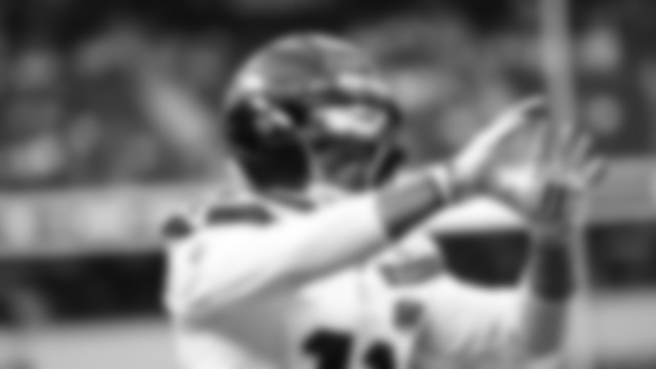 Seahawks wide receiver Jaxon Smith-Njigba (11) during pregame warmups at SoFi Stadium for the Week 11 matchup at the L.A. Rams.