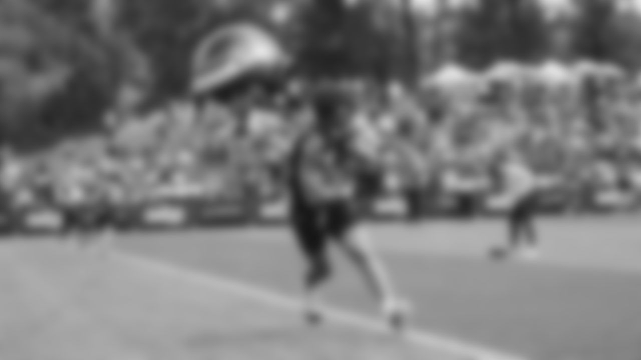 Seahawks tight end AJ Barner (88) practiced on day three of training camp on July 25, 2025 at the Virginia Mason Athletic Center.