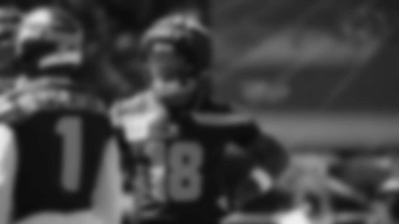Seahawks tight end Elijah Arroyo (18) practiced on day two of training camp on July 24, 2025 at the Virginia Mason Athletic Center.
