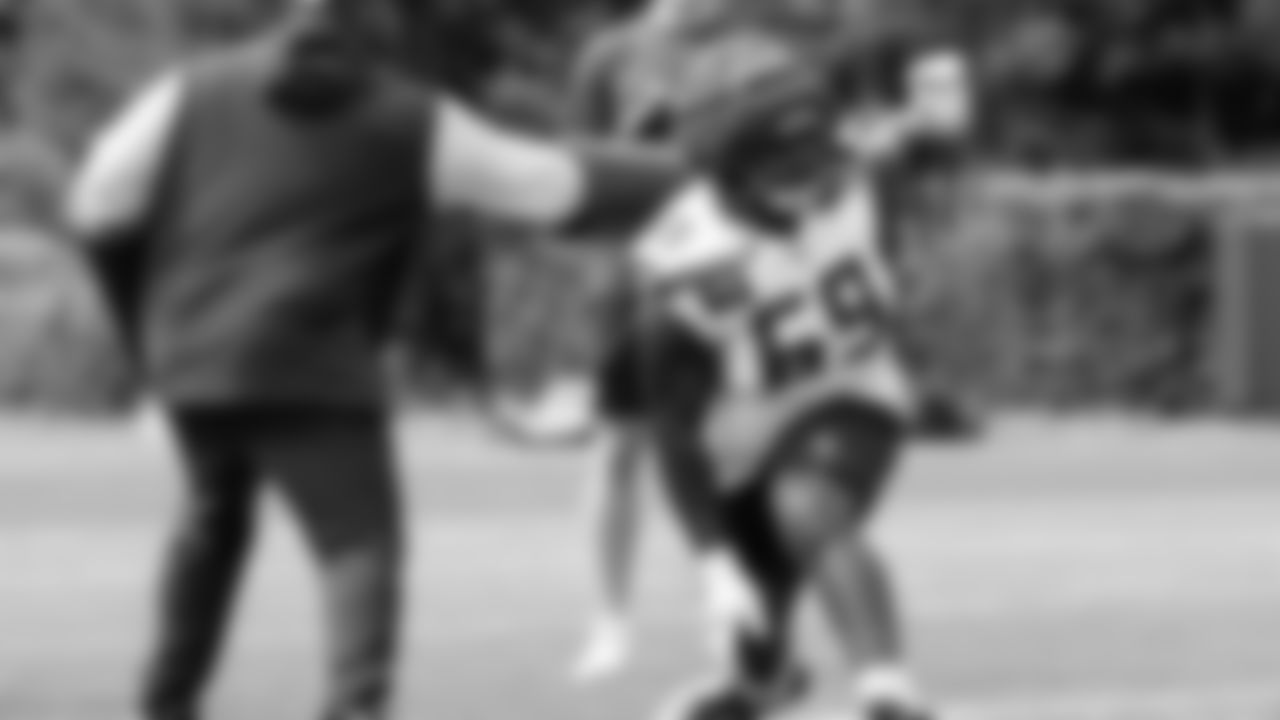 Seahawks nose tackle Bubba Thomas (69) practiced on August 13, 2025 at the Virginia Mason Athletic Center.