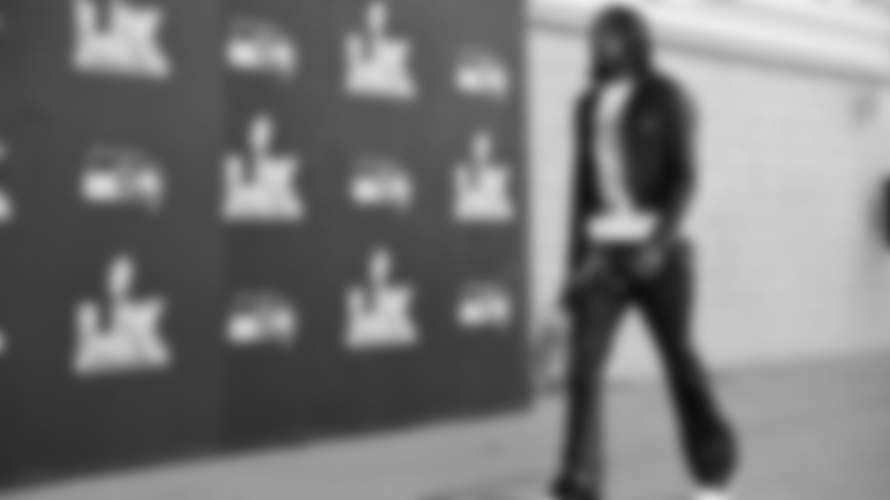 Seahawks cornerback Riq Woolen (27) arrived at Levi's Stadium for the Super Bowl LX matchup vs. the New England Patriots on Sunday, February 8, 2026.