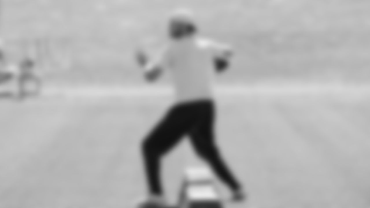 Seahawks quarterback Sam Darnold (14) participated in a workout on May 5, 2025 at the Virginia Mason Athletic Center.