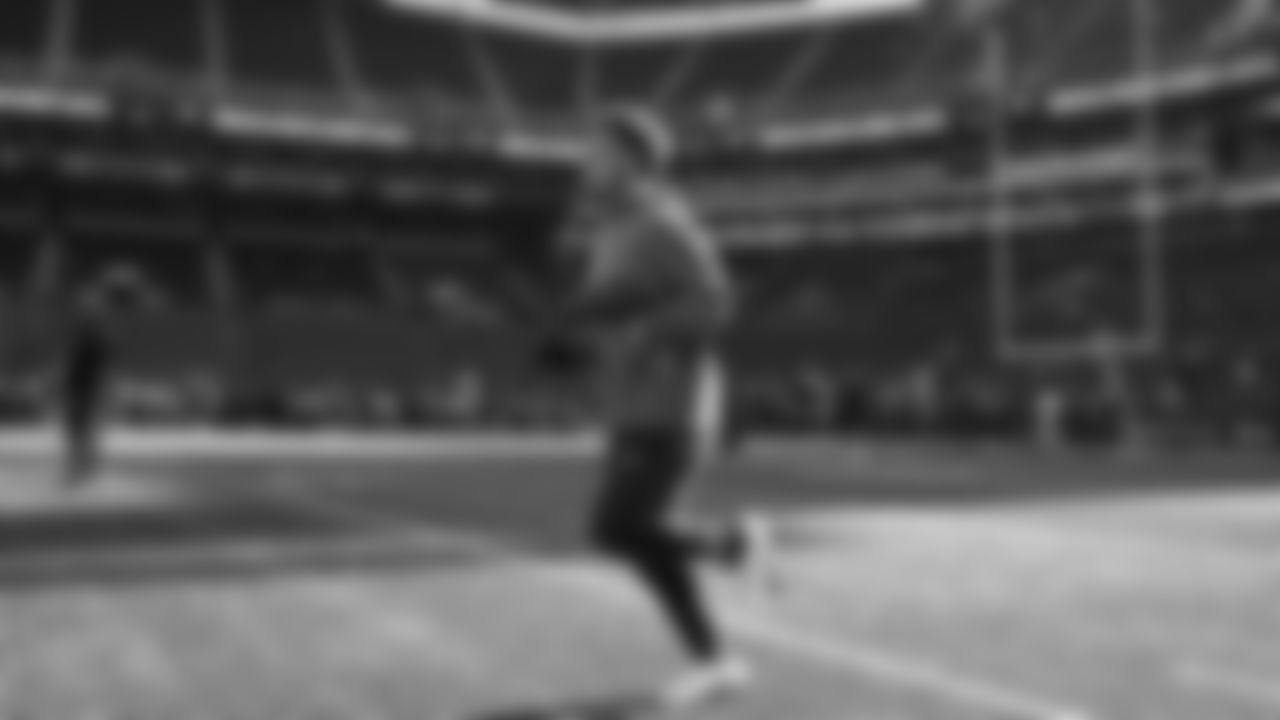 Seahawks running back George Holani (36) warms up at Lumen Field for the Week 10 matchup vs. the Arizona Cardinals.