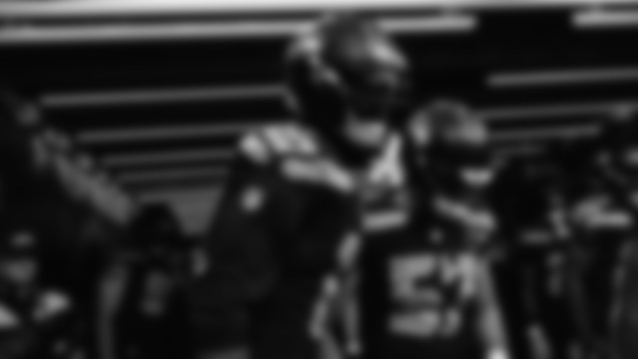 Seahawks wide receiver Jaxon Smith-Njigba (11) warms up at Lumen Field for the NFC Championship game vs. the Los Angeles Rams on Sunday, January 25, 2026.