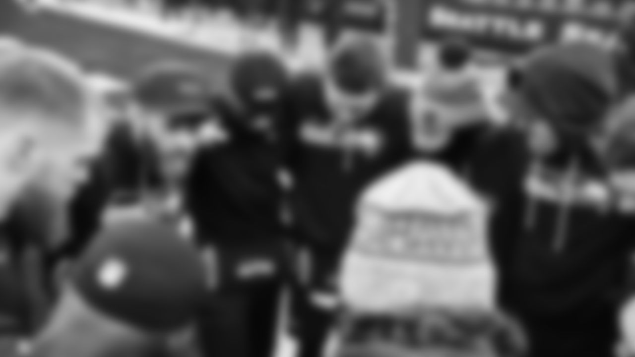 The Seahawks warm up at Lumen Field for the NFC Championship game vs. the Los Angeles Rams on Sunday, January 25, 2026.