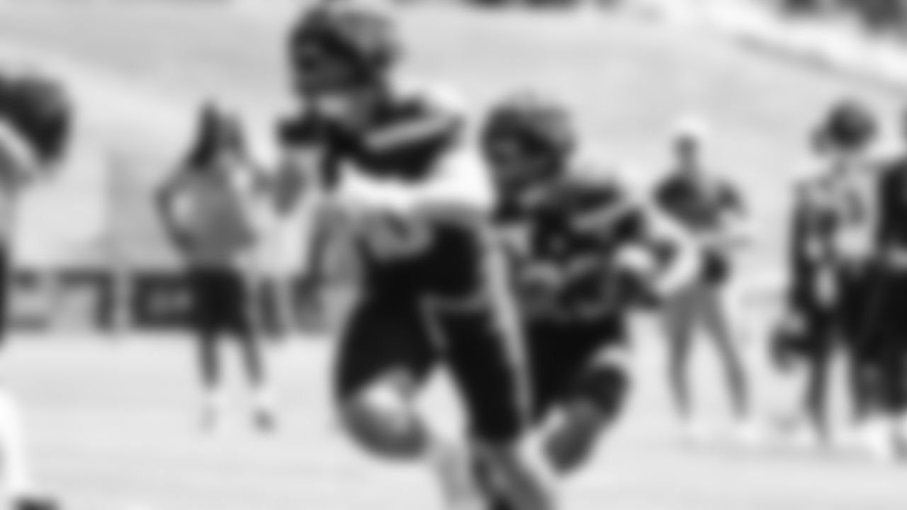 Seahawks running back Zach Charbonnet (26) and fullback Robbie Ouzts (40) practiced on day six of training camp on July 29, 2025 at the Virginia Mason Athletic Center.