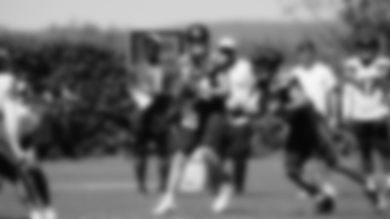 Seahawks quarterback Sam Darnold (14) practiced on day six of training camp on July 29, 2025 at the Virginia Mason Athletic Center.