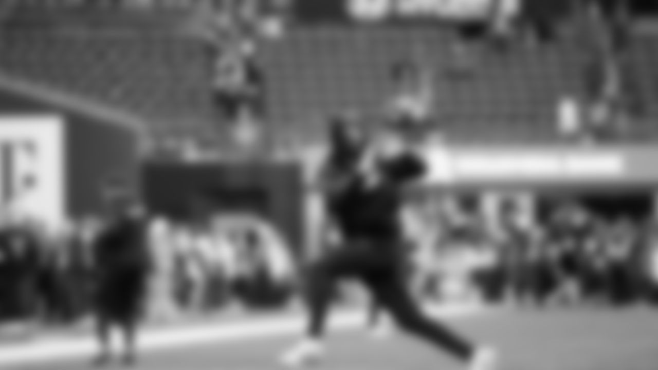 Seahawks wide receiver Rashid Shaheed (22) warms up at Lumen Field for the Week 15 matchup vs. the Indianapolis Colts.