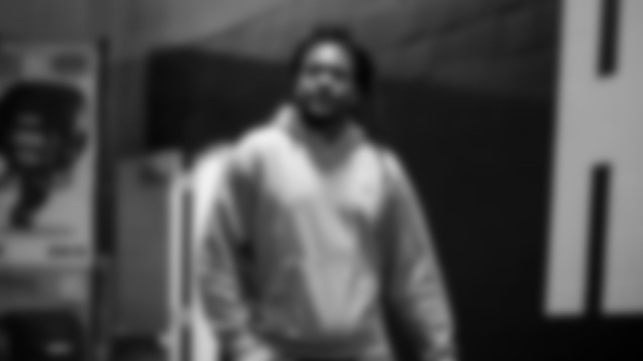 Seahawks cornerback Shaquill Griffin (24) arrives at Lumen Field for the Week 10 matchup vs. the Arizona Cardinals.