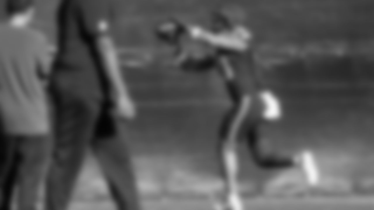 Seahawks tight end Elijah Arroyo (18) practiced on Wednesday, February 4, 2026 in San Jose, California.