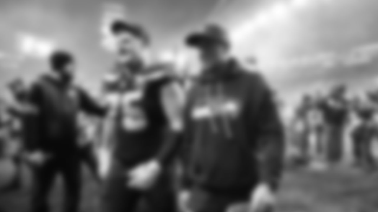 The Seahawks celebrated the 41-6 victory over the 49ers in the NFC Divisional Round game on January 17, 2026 at Lumen Field.