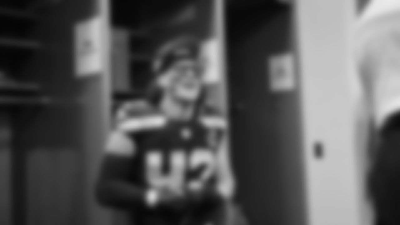 The Seahawks celebrate the 31-27 win vs. the Rams in the NFC Championship on Sunday, January 25, 2026.