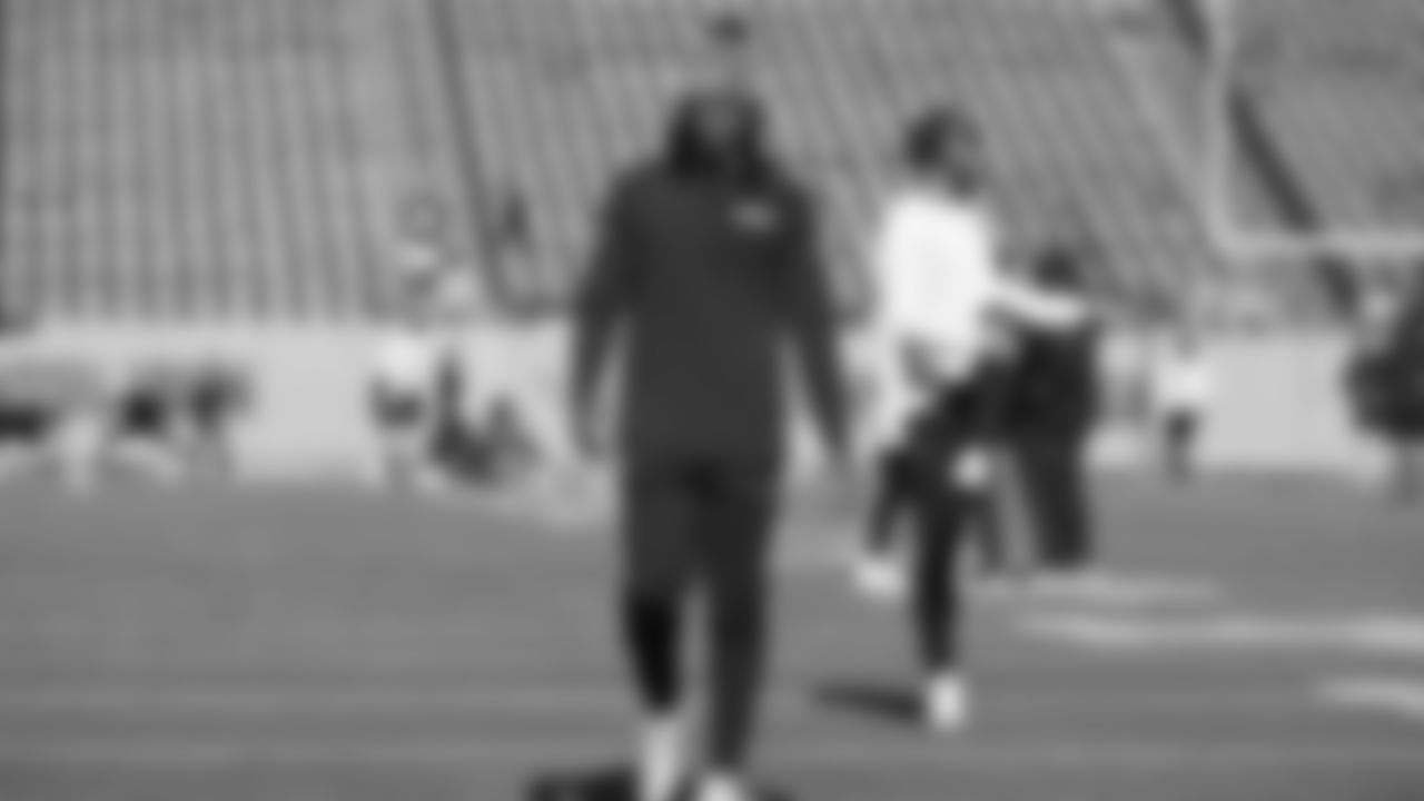 Seahawks wide receiver Rashid Shaheed (22) hit the field at Nissan Stadium for the Week 12 matchup vs. the Titans in Nashville, Tennessee.