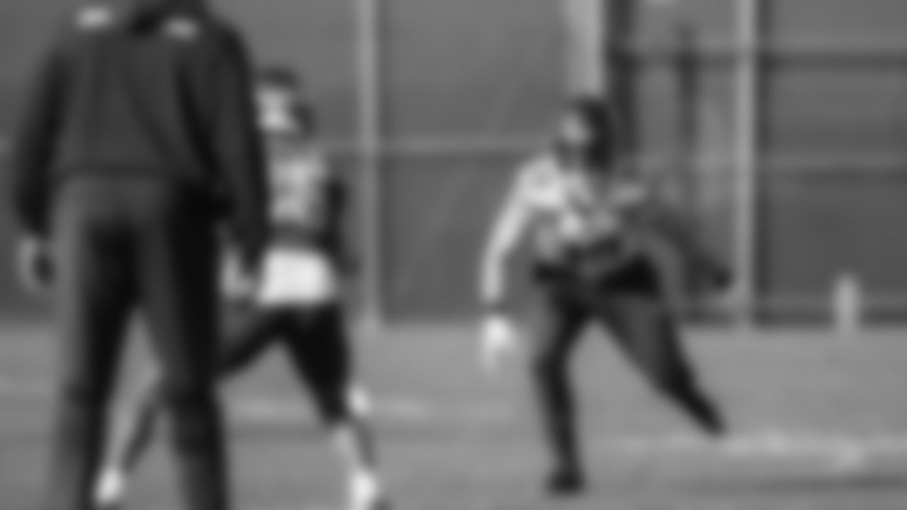 Seahawks safety Ty Okada (39) practiced on February 5, 2026 in San Jose, California.