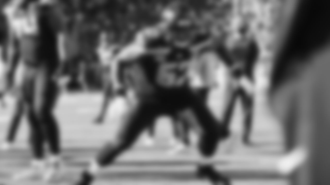 The Seahawks warm up ahead of Super Bowl LX vs. the Patriots at Levi's Stadium on Sunday, February 8, 2026.