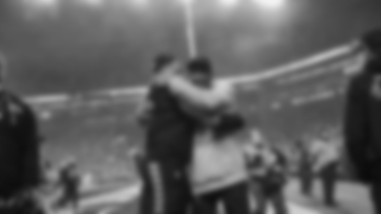 The Seahawks celebrated the 41-6 victory over the 49ers in the NFC Divisional Round game on January 17, 2026 at Lumen Field.