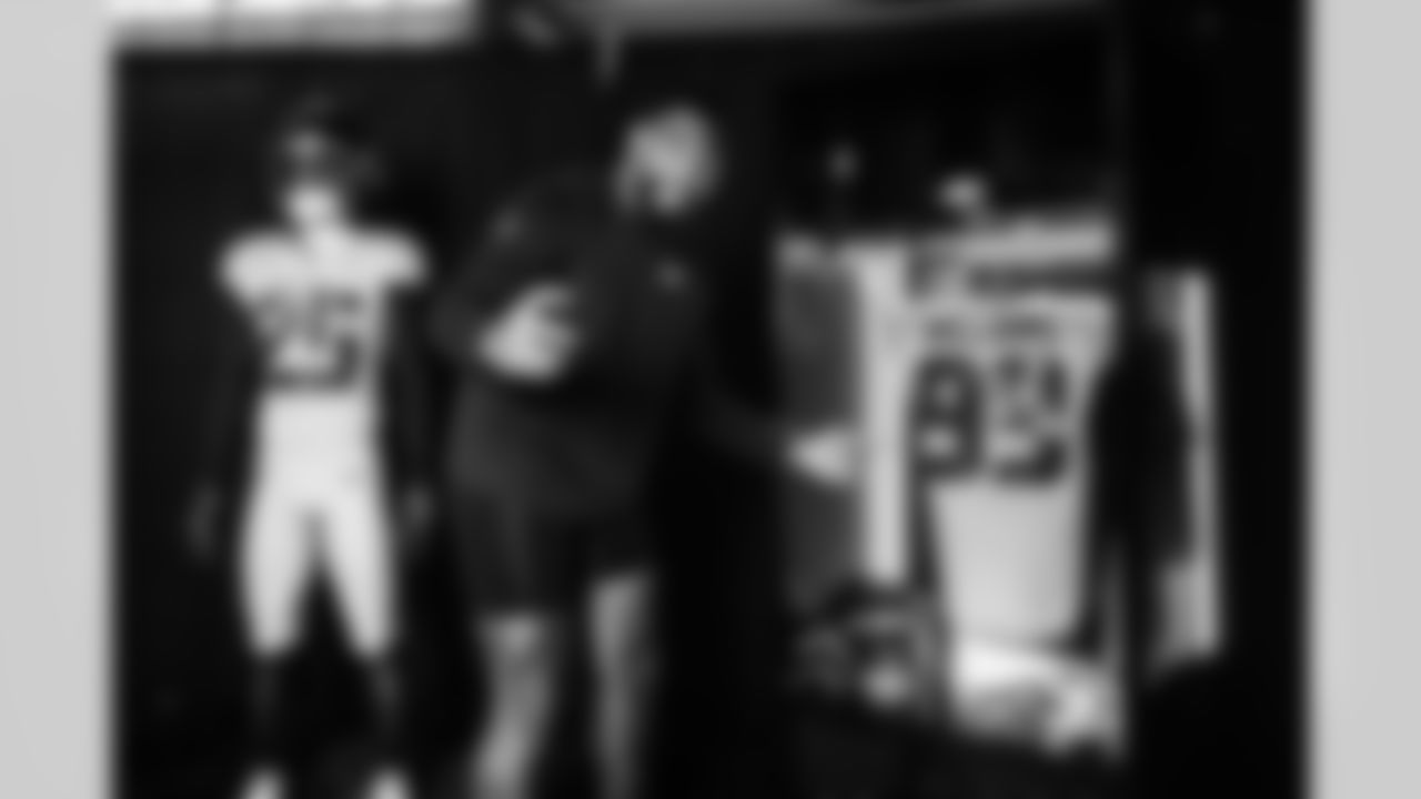 Behind the scenes of the Seahawks Rivalries uniform media day.