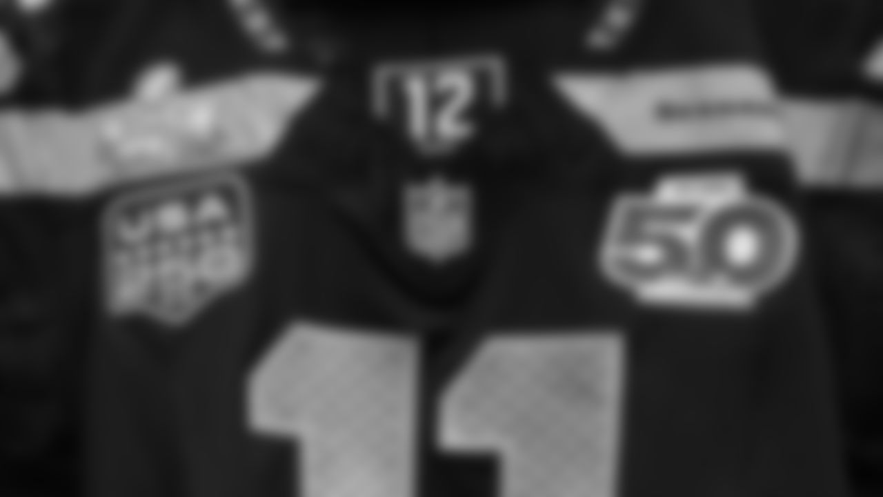 The Seahawks will wear their college navy jerseys vs. the New England Patriots in Super Bowl LX. The jersey features three patches including one to celebrate the Seahawks 50th season, one honoring the 250th anniversary of the United States and the Super Bowl LX logo.
