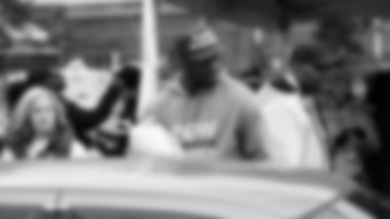 Seahawks Legend Marcus Trufant, quarterback Jalen Milroe, Blitz and the Seahawks Dancers participated in the Tacoma Police Department and Friends Thanksgiving Turkey Giveaway on November 18, 2025.