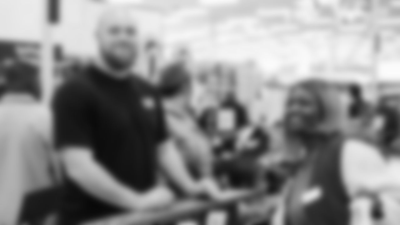 Seahawks offensive lineman Josh Jones was joined by fellow offensive linemen as they hosted a holiday shopping spree for kids from the Boys & Girls Club on December 9, 2025.